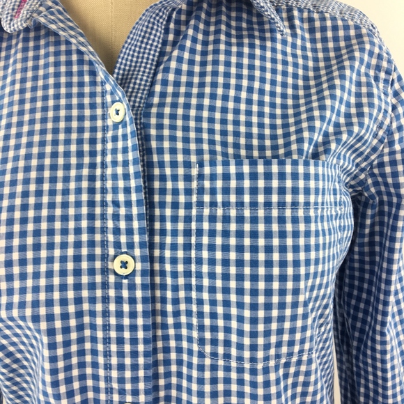 C. Wonder Gingham Button Down Shirt Boy Fit Sz S - Picture 2 of 8